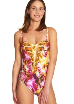 Feraud Snakeskin Bandeau Swimsuit