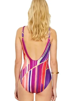Gottex Art Deco Surplice Swimsuit