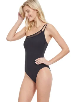 Gottex Black Pearl One Shoulder Swimsuit