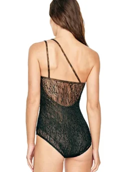 Gottex Couture Coastal Bronze One Shoulder Swimsuit