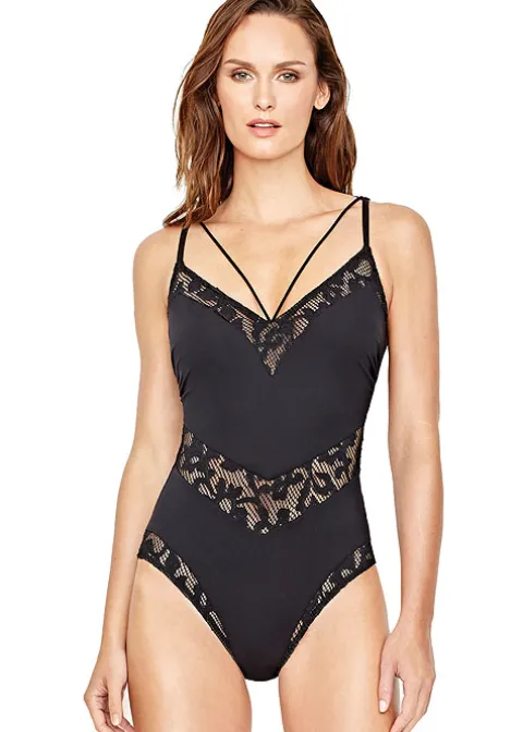 Gottex Couture Water Lily V Neck Swimsuit
