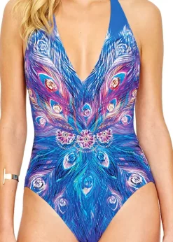 Gottex Dream Catcher V Neck Halter Swimsuit