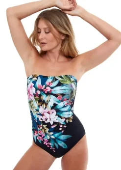Gottex Essentials Dusk Bloom Bandeau Swimsuit