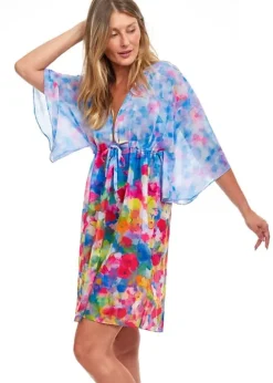 Gottex Essentials Jolie Bouquet V Neck Kaftan