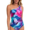 Gottex Golden Blossom One Shoulder Swimsuit