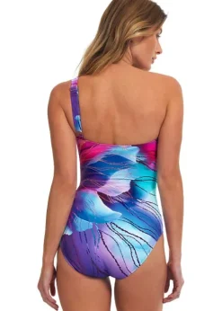 Gottex Golden Blossom One Shoulder Swimsuit
