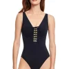 Gottex Golden Touch V Neck Swimsuit