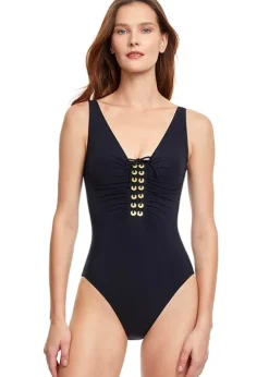Gottex Golden Touch V Neck Swimsuit