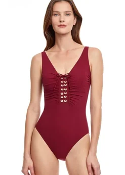Gottex Golden Touch V Neck Swimsuit