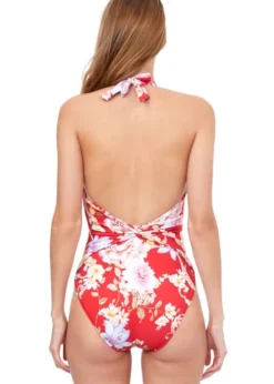 Gottex Hitachi Deep Plunge Halter Swimsuit