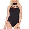 Gottex Jewel Box Black Diamond High Neck Swimsuit