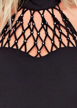 Gottex Jewel Box Black Diamond High Neck Swimsuit