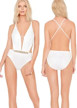 Gottex Jewel Box South Sea Pearl Cut Out Swimsuit