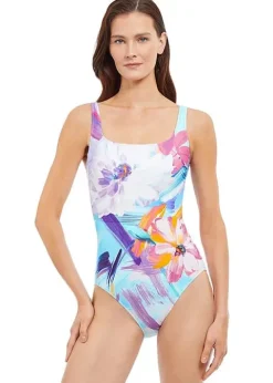 Gottex La Vie Est Belle Square Neck Swimsuit