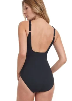Gottex Onyx Square Neck Striped Swimsuit