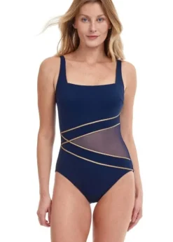 Gottex Onyx Square Neck Swimsuit