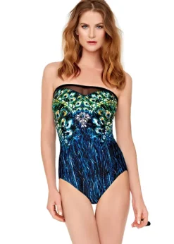Gottex Pavone Bandeau Swimsuit