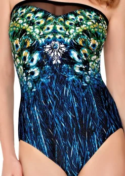 Gottex Pavone Bandeau Swimsuit
