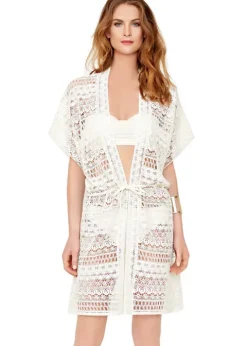 Gottex Pearl Goddess Crochet Kimono
