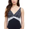 Gottex Profile Dotty V Neck Tank Swimsuit