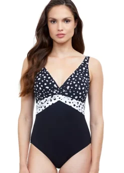 Gottex Profile Dotty V Neck Tank Swimsuit