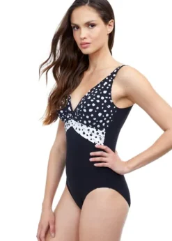 Gottex Profile Dotty V Neck Tank Swimsuit