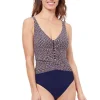 Gottex Profile Let It Be V Neck Beaded Swimsuit