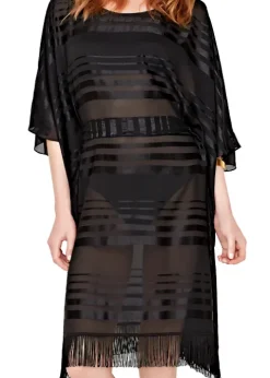 Gottex Regatta Sheer Stripe Kaftan