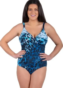 Seaspray Mauritius Leopard Mock Wrap Swimsuit